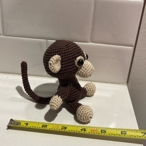Handcrafted Monkey Decor Amigurui Crochet Figure Toy 🐒 Animal Zoo - Picture 9 of 11
